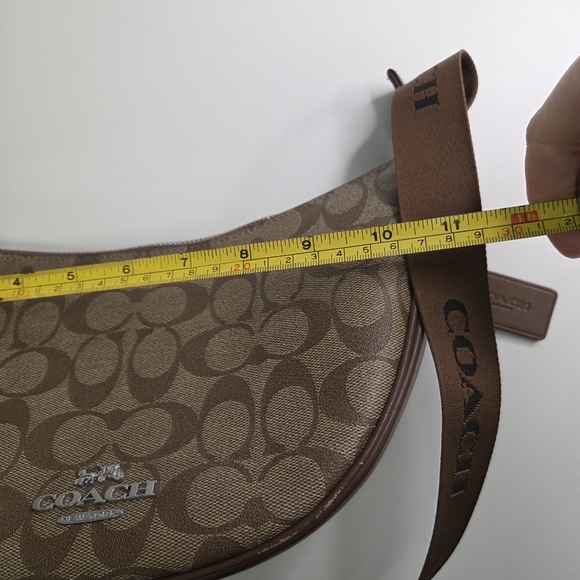 COACH Pace Shoulder Bag In Signature Canvas CT643 Brown/Tan - Picture 13 of 15